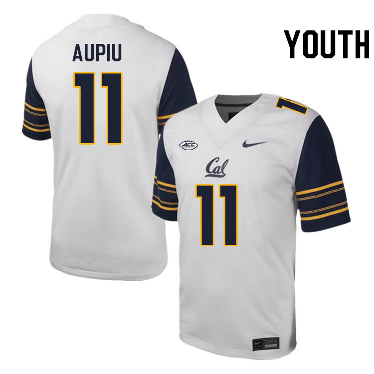 Youth #11 Dayday Aupiu California Golden Bears ACC Conference College Football Jerseys Stitched Sale